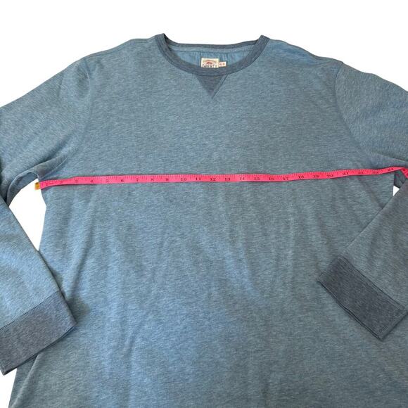 Faherty Men’s Blue Crewneck Sweatshirt Pullover Cotton Blend Preppy Casual XL - Picture 4 of 7